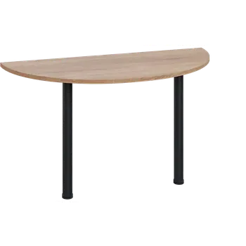 Stolová podnož LJC 2 - 140 přístavba jednací, kovová podnož černá, síla desky 25 mm, široká 1400 mm, dub bardolino