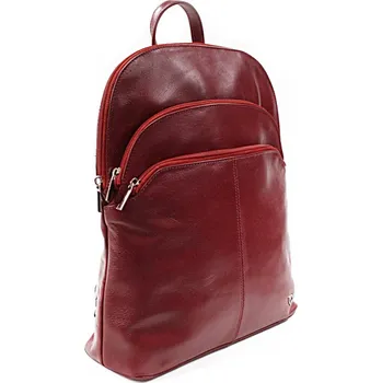 Městský batoh Červený kožený batoh 311-8955-31 + doprava zdarma