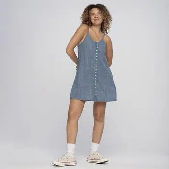Dámské šaty SANTA CRUZ šaty - Sundance Skater Dress Blue Check (BLUE CHECK)