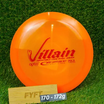 VILLAIN - Opto (Latitude64) - overstable bomber discgolf disk Barva: Oranžová 170-172g