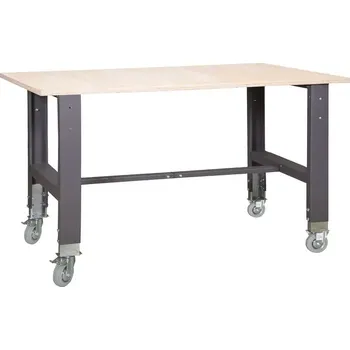 Dílenský stůl SMU 200/70 mobilní dílenský stůl s výškově nastavitelnou podnoží, pracovní deska spárovka s. 40 mm