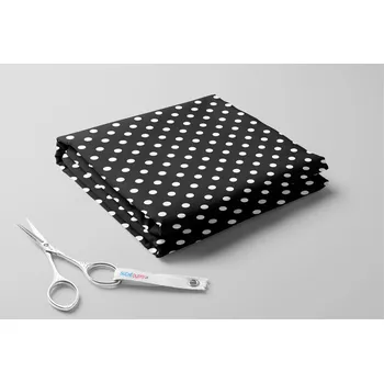 Fleece antipilling, Puntík velký Barva: Černá