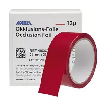 Stavební fólie Artikulační fólie 12my jednostranná červená 22mm, 25 m