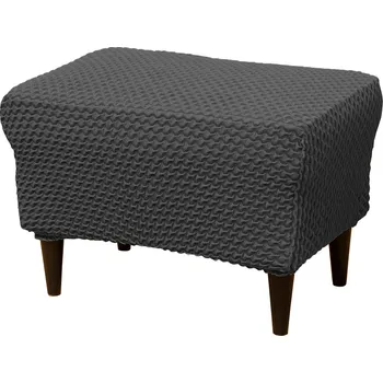 Napínací potah TiaHome Potah na taburet MALAGA Antracitový