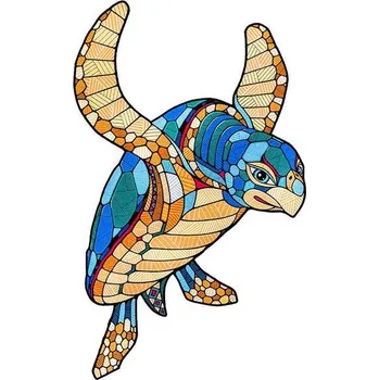 3D puzzle Puzzle želva | plnobarevné dřevěné puzzle od EWA