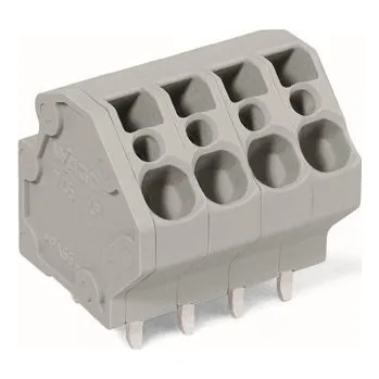 WAGO Svorka 745-3102 na desky plošných spojů 4 mm² Rozteč 5 mm, šedá 745-3102