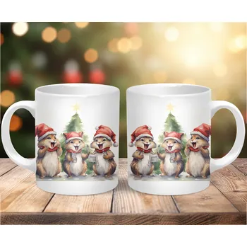 Hrnek 330ml, ZPÍVAJÍCÍ VEVERKY , cena za 1 ks