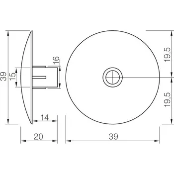 Nábytkové kování STRONG kluzák narážecí 464 5mm černá (STRONG kluzák narážecí 464 5mm černá)