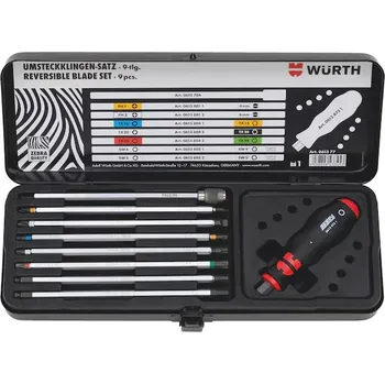 Šroubovák WURTH SORTIMENT MULTIFUNKČNÍCH VÝMĚNNÝCH ŠROUBOVÁKŮ PLOCHÝ/PH/TX/VNITŘNÍ ŠESTIHRAN