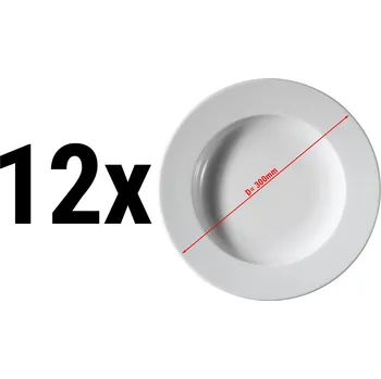 Talíř G.Gastro (12 Kusů) PERA bílá - Hluboký talíř - Ø 30 cm