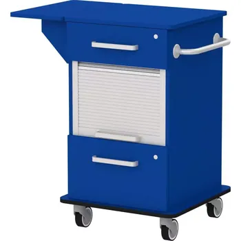 VIZITA 03 R mobilní vozík vizitový, korpus královská modř, čílka královská modř