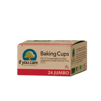 If you care Papírové košíčky na pečení jumbo, nebělené, 24 ks