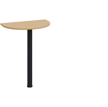 Stolová podnož EJD 1 - 60 přístavba jednací, kovová podnož černá, síla desky 18 mm, široká 600 mm, javor horský