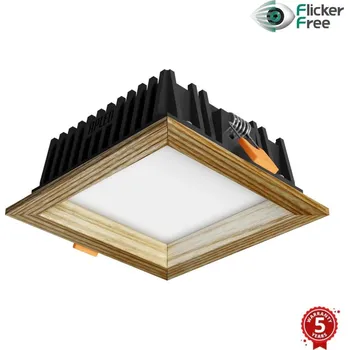 APLED - LED Podhledové SQUARE WOODLINE LED/6W/230V 3000K 12x12 cm jasan masiv