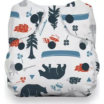 Plenkové kalhoty Thirsties Natural Newborn AIO na PAT - Adventure Trail