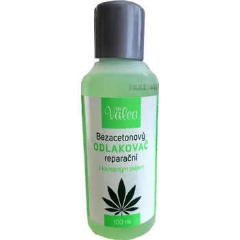 Odlakovač nehtů Valea Konopný olej bezacetonový reparační odlakovač 100 ml