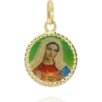 Přívěsek Barevný přívěsek zlatá madonka na krk