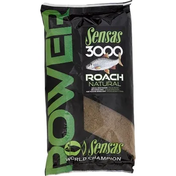 Nástraha Krmítková Směs Sensas 3000 Power 1kg Roach Natural (Plotice)