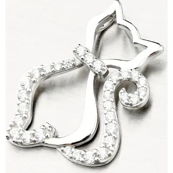 Přívěsek Dámský přívěsek stříbro 925 zirkon kočka PKL-3130