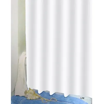 Sprchový závěs BISK Erga Peva, sprchový závěs 180x200cm, polyester, bílá, ERG-03502