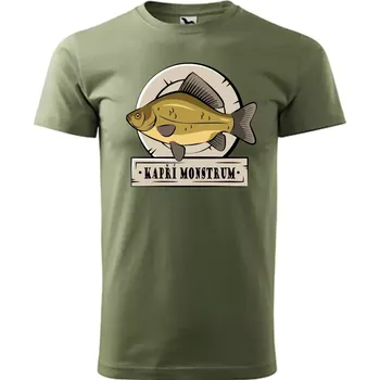 Rybářské tričko Kapří monstrum khaki