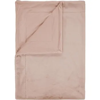 Přehoz na lůžko Essenza, Deka s delším vlasem Furry 150 x 200 cm růžová - Formadore