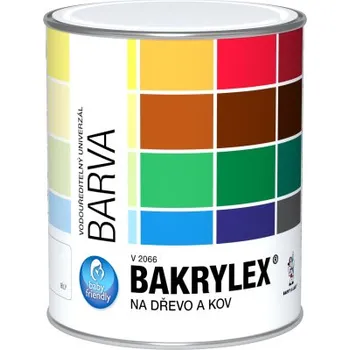 univerzální barva Bakrylex Univerzál lesk V2066 barva na dřevo a kov, 0225 hnědá, 700 g