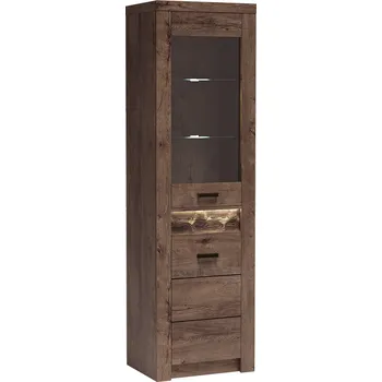 Knihovna Nábytek PEGAS s.r.o. Vitrína INDIANAPOLIS I4 Jasan tmavý