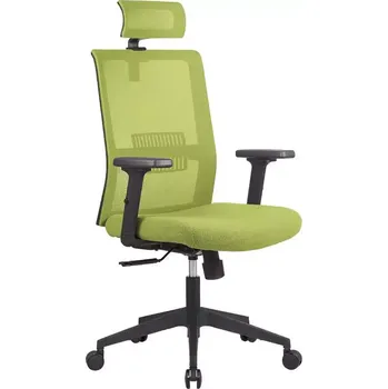 DAREN kancelářská židle s podhlavníkem, kříž nylon, zelená