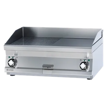 Grilovací deska 80x45 elektrická chromovaná kombinovaná bez podestavby 400 V | RM - FTLRT-68ETS