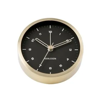 Budík Budík Tinge 9 cm zlatý Karlsson (Barva - zlatá, černá)