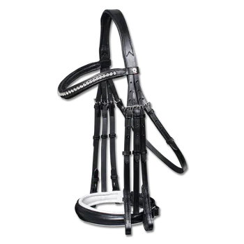 Waldhausen Drezurní uzda Black and white Waldhausen, cob, černá