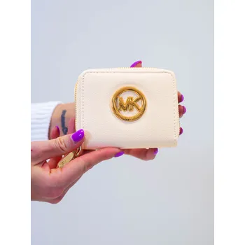 BudesIN Malá béžová koženková peněženka Dolores