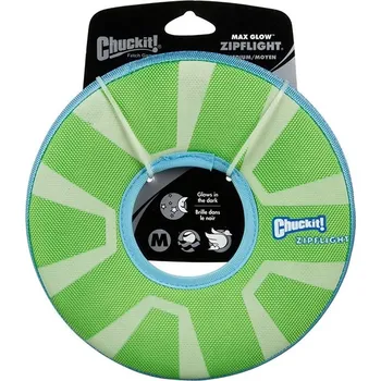 Hračka pro psa Létající talíř CHUCKIT! Zipflight Max Glow (M)