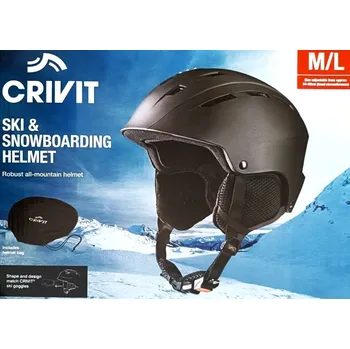 CRIVIT Lyžařská a snowboardová helma M/L, černá