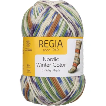 Příze Regia 8-ply Nordic Winter Color 3046 Winter solstice color (Ponožková příze Nordic Winter color 3046 Wintersonnenwende)