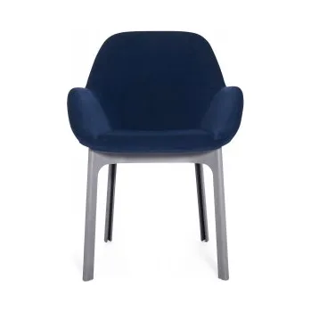Jídelní židle Clap Aquaclean šedá tmavě modrá