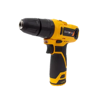 Aku bezdrátový kombinovaný šroubovák a vrtačka s příklepem nejen pro kutily, 12V, Li-Ion, 28 Nm, bez baterie a nabíječky, bateriová platforma FIXXPACK BATAVIA (BATAVIA)