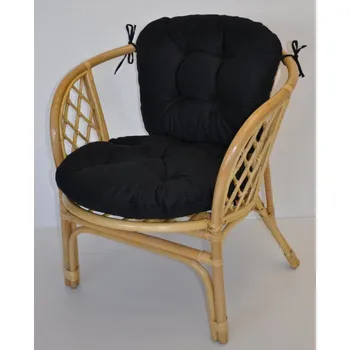 Podsedák Nábytek PEGAS Polstr na křeslo bahama černý kepr