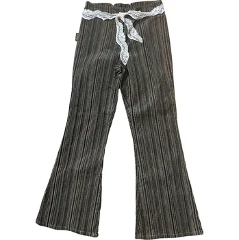 Chlapecké kalhoty Dívčí kalhoty , Barva béžové pruhy 140, Složení materiálu 85% bavlna 5% elastan, Určení Pro holky