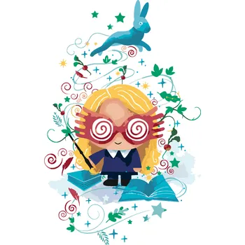 ZUTY Malování podle čísel - KRESLENÁ LENKA LÁSKORÁDOVÁ A PATRONUS (HARRY POTTER) Rozměr: 40x50 cm, Rámování: vypnuté plátno na rám