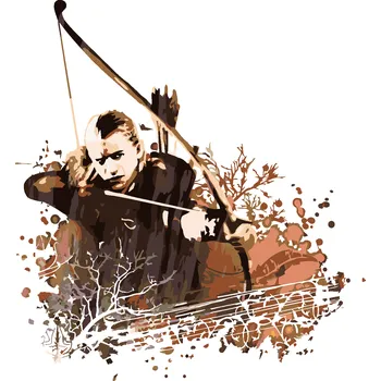 ZUTY Malování podle čísel - MALOVANÝ LEGOLAS (PÁN PRSTENŮ) Rozměr: 40x50 cm, Rámování: bez rámu a bez vypnutí plátna