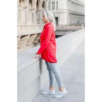 Dámské šaty Dámské teplákové mikino-šaty COMFY No.2 červené - ČESKÁ VÝROBA - SACO2REXLXXL