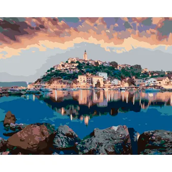 ZUTY Malování podle čísel - MĚSTO VRBNÍK Rozměr: 40x50 cm, Rámování: bez rámu a bez vypnutí plátna