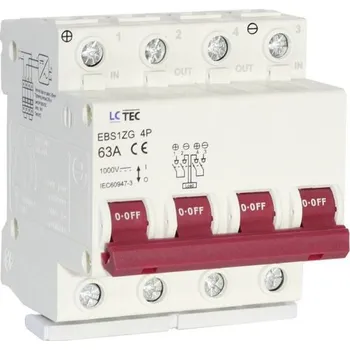 vypínač LC TEC Hlavní vypínač modulový EBS1ZG 63A, 4P, 1000V DC