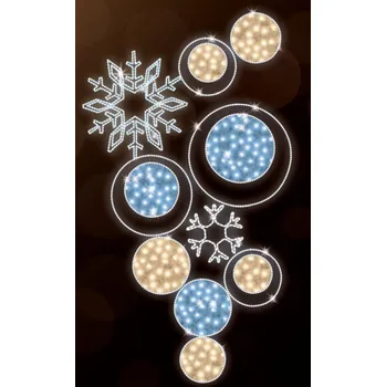 Vánoční osvětlení Polamp POL-1261 - 2D dekorace - Ozdoba sloupů - 300 x 150 cm