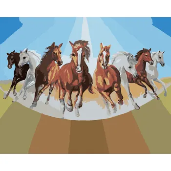 ZUTY Malování podle čísel - KONĚ V BĚHU (D. RUSTY RUST) Rozměr: 40x50 cm, Rámování: bez rámu a bez vypnutí plátna