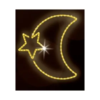 Vánoční světelný řetěz Polamp POL-0109 - 2D dekorace - Měsíček - 75 x 55 cm