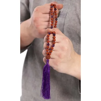 Souprava šperků Meditační náhrdelník MALA fialový II.