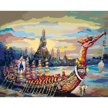 ZUTY Malování podle čísel - KRÁLOVSKÁ BÁRKA V THAJSKU Rozměr: 40x50 cm, Rámování: bez rámu a bez vypnutí plátna